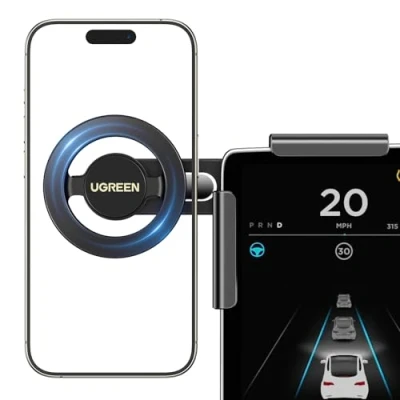 Afbeelding van UGREEN Magnetische telefoonhouder voor Tesla, compatibel met Magsafe autohouder, draaibare past Tesla Model 3 Y Accessoires, iPhone 15 14 13 12 &amp; Case
