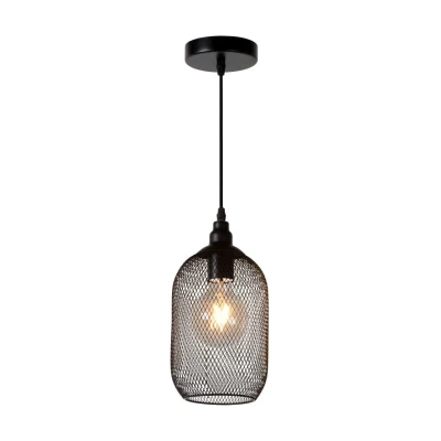 Afbeelding van Lucide MESH Hanglamp Ø 15 cm 1xE27 Zwart