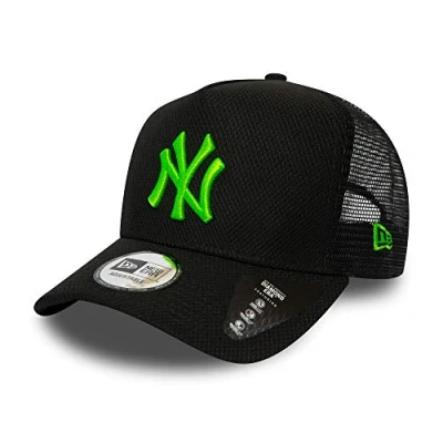 Afbeelding van New Era York Yankees Mlb Cap Kappe Trucker Baseball Diamond Schwarz Neon Gr?n One Size