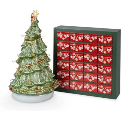 Afbeelding van Villeroy &amp; Boch Adventskalender met 24 figuurtjes Christmas Toys Memory 3D Kerstboom