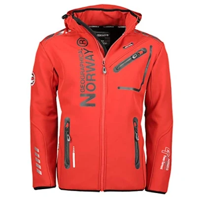 Afbeelding van Geographical Norway Royaute Men Distribrands waterdichte softshell jas voor heren luchtdoorlatend jack met capuchon buiten tactisch winterbestendig windjack, XL