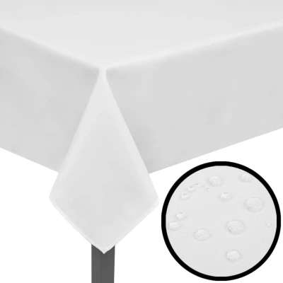 Afbeelding van Tafelkleden wit 5 stuks 220 x 130 cm