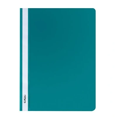Afbeelding van Herlitz 11387453 snelhechter A4 met transparant voordeksel, 10 stuks, turquoise