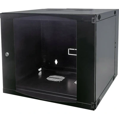 Afbeelding van Intellinet 19&quot; wandverdeler 6HE 32,7x54x45 zwenkframe flatpack zwart 713740