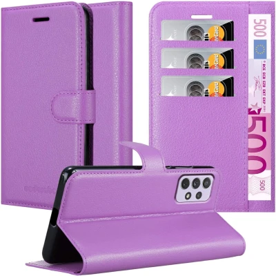 Afbeelding van Cadorabo Hoesje geschikt voor Samsung Galaxy A73 5G in MANGAAN PAARS Beschermhoes met magnetische sluiting, standfunctie en kaartvakje Book Case Cover Etui
