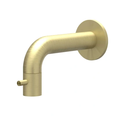 Afbeelding van IVY Concord wandfonteinkraan 12,5cm RVS 316 Geborsteld Mat Goud PVD