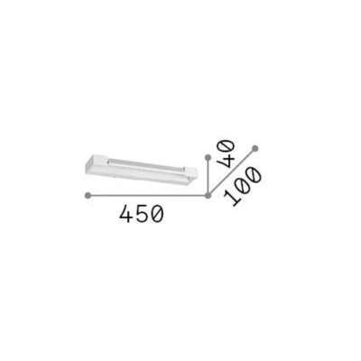 Afbeelding van Ideallux Ideal Lux LED wandlamp Balans wit, metaal, breedte 45 cm