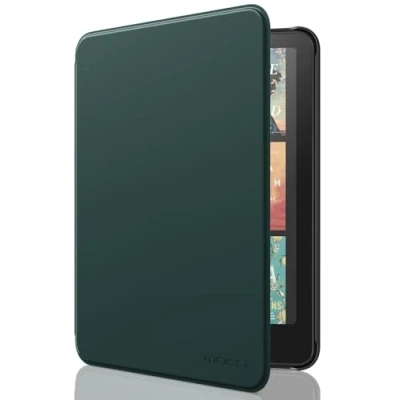 Afbeelding van MoKo Case for All new 7&quot; Kindle Paperwhite(12th Generation 2024) and Colorsoft Signature Edition 2024, Lightweight Shell Cover with Auto Wake/Sleep Paperwhite Midnight Green