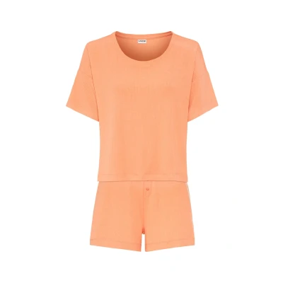 Afbeelding van Lascana LSCN BY Shorty SET Pyjama, Dames, Maat: 32/34, Coral