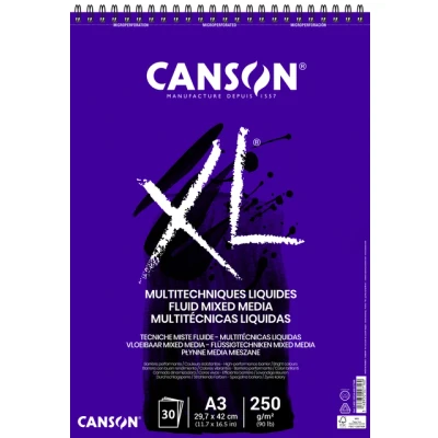 Afbeelding van Tekenblok Canson XL Fluid Mixed Media A3 30vel 250gr