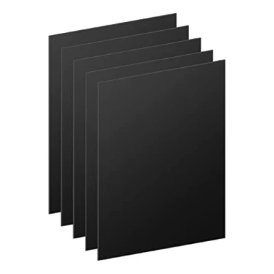 Afbeelding van DARENYI 5 stuks plexiglas platen, acrylplaten, plexiglas, zwart, kunststof plaat, acrylglas, gesneden plaat voor Househld decoratie, display, fotolijst, schilderkunst (25 x 20 cm)