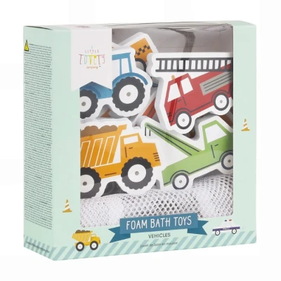 Afbeelding van A Little Lovely Company Badspeelgoed set 14 stuks Voertuigen