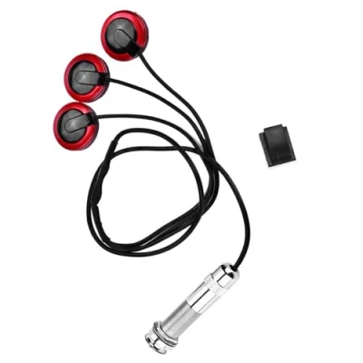 Afbeelding van Selbstklebende Tonabnehmer Transducer Mikrofon mit Endpin Jack f¨¹r Gitarre String Instrument