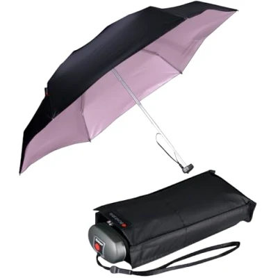 Afbeelding van Knirps zakparaplu reizen, Black rose coating UV bescherming, 93 cm