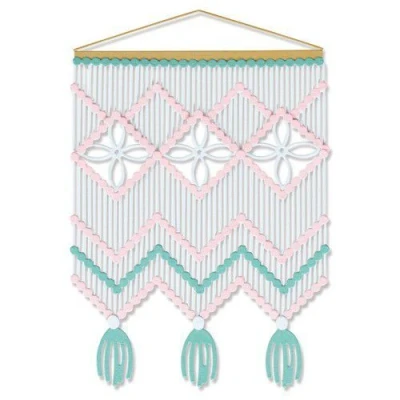 Afbeelding van Sizzix Thinlits Die Set 9PK Macramé Card Front 665892 Jennifer Ogborn (04 22)