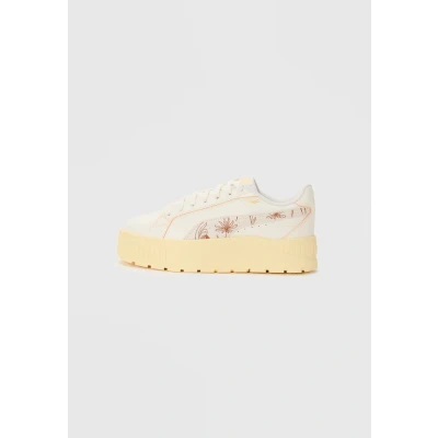 Afbeelding van PUMA Dames Karmen II vervaardigde bloemen Sneaker, Warm Wit Bijna Abrikoos, 8.5 UK, 42.5 EU