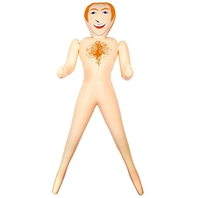Afbeelding van HENBRANDT Opblaasbare Gember Man 150 cm Opblazen Mannelijke Pop Volwassenen Hen Do Bachelorette Party Decoraties Fotocabine Rekwisieten Nep Vriendje Nieuwigheid Bruids Feest Grap Cadeau voor Vrouwen,