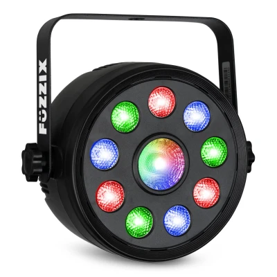 Afbeelding van Fuzzix PLF15 Party LED par met 9x 2W LED’s en 6W centrale RGB