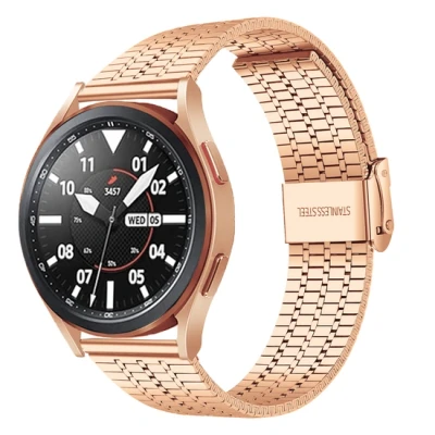 Afbeelding van Garmin Vivoactive 4 / 4L Stalen bandje Champagne goud
