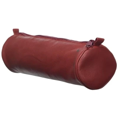 Afbeelding van Schlampermäppchen AgeBag aus echtem Schafsleder rund rot