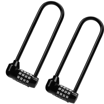 Afbeelding van Kurtzy 4 Cijferige Combinatie Hangslot (2Pak) 16 cm met Lange Ring Zware Kwaliteit Buiten Waterdicht Slot Herzetbare Code Voor Fietsen, Hekken, Mountain Bike, Gym, School &amp; Lockers