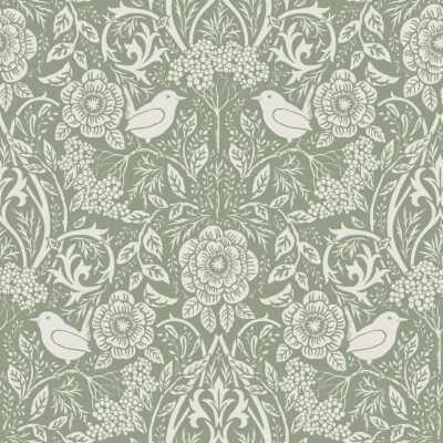 Afbeelding van Esta Home Vintage Flowers Groen 139293 (*Gratis Lijm Actie)