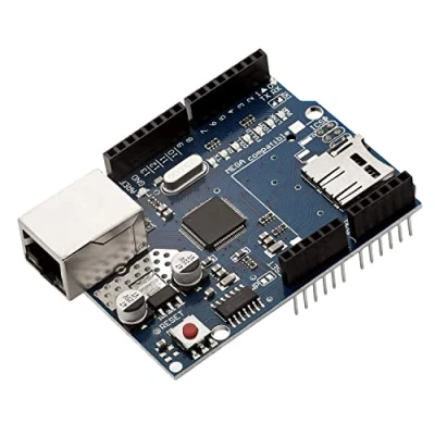 Afbeelding van AZDelivery Ethernet Schild W5100 met MicroSD kaartsleuf compatibel Arduino Inclusief E Book!