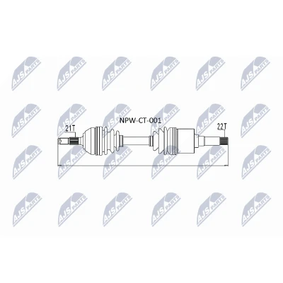 Afbeelding van Aandrijfas NTY NPW CT 001