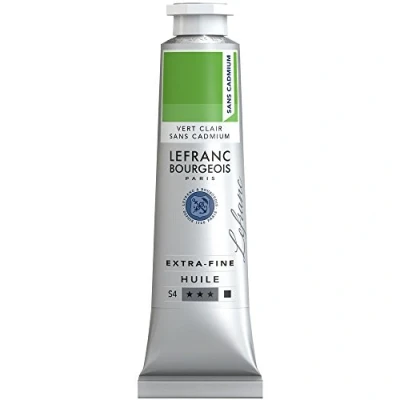 Afbeelding van Lefranc Bourgeois 405102 Extra fijne olieverf met hoogwaardige kunstenaarspigmenten, lichtecht, verouderingsbestendig 40ml Tube, Cadmium Free Green Light