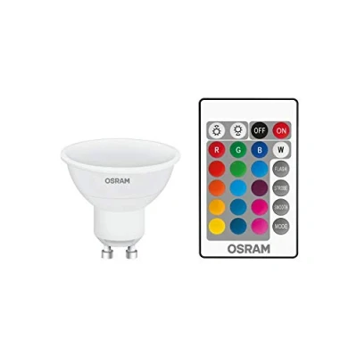 Afbeelding van OSRAM LED reflectorlamp Lampvoet: GU10 Warm wit 2700 K 4,50 W mat Retrofit RGBW lamps with remote control [Energie efficiëntieklasse A] 4 stuks