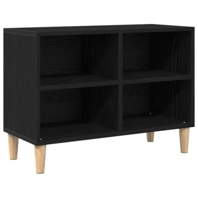 Afbeelding van vidaXL TV Kast Zwarte Eiken Bewerkt Hout Medium Stand Rechthoekig