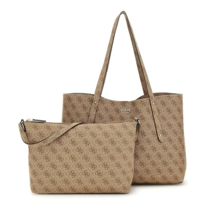 Afbeelding van GUESS Shopper Brenton Tote Latte Logo Lichtbruin