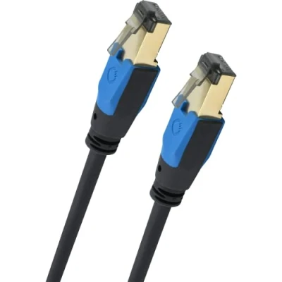 Afbeelding van Oehlbach D1C19351 RJ45 Netwerkkabel, patchkabel CAT 8.1 0.50 m Zwart 1 stuk(s)