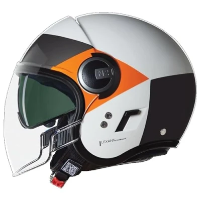 Afbeelding van Nolan N21 Visor 06 Onirico Jet Helm, zwart wit oranje, afmeting XS voor man
