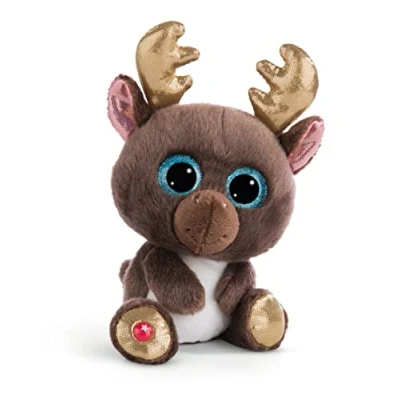 Afbeelding van zachte knuffel GLUBSCHIS rendier Chocolate Mousse 15cm bruin Duurzaam zacht speelgoed gemaakt van pluche, schattig om mee te knuffelen en spelen, geweldig geschenkidee