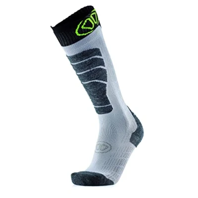 Afbeelding van Sidas Chaussettes De Ski Confortables Mi hautes En Laine Mérinos Pour L&#039;automne Et L&#039;hiver Casual Sokken, Blanc/Noir, 43 45 EU
