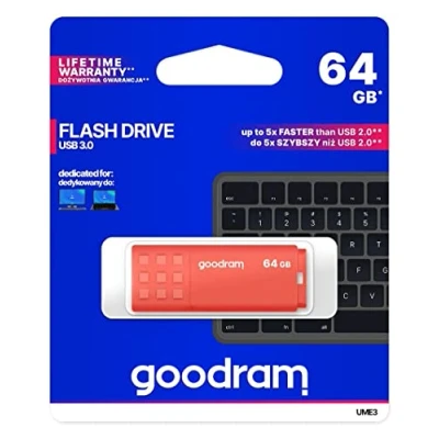 Afbeelding van Goodram UME3 0640O0R11 USB flash drive 64 GB Type A 3.2 Gen 1 (3.1 1) Oranje