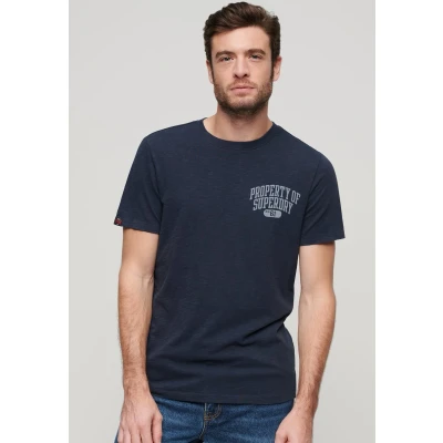 Afbeelding van Superdry Mannen Athletic College T shirt met Print Blauw Grootte: M