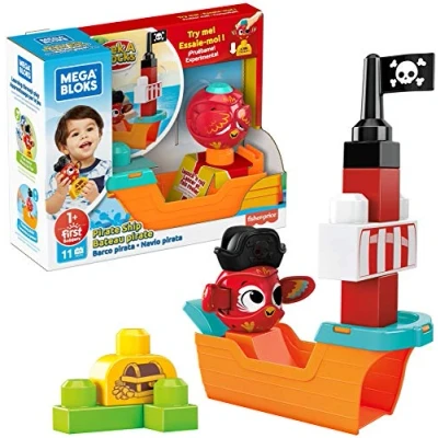 Afbeelding van Fisher Price Mega Bloks Peek a Blocks piraten schip