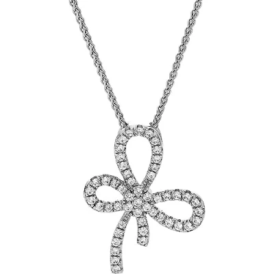 Afbeelding van Orphelia ZH 7351 Hanger Bow + ketting Zilver 925 Zirkonia 2 cm