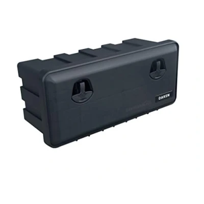 Afbeelding van Vrachtwagen opbergbox van kunststof, 750 x 350 300 mm, 40 liter, roestvrij stalen huis gereedschapskist, ondervloerkast, opbergbox, riemkist, disselbox, Daken Just, J040