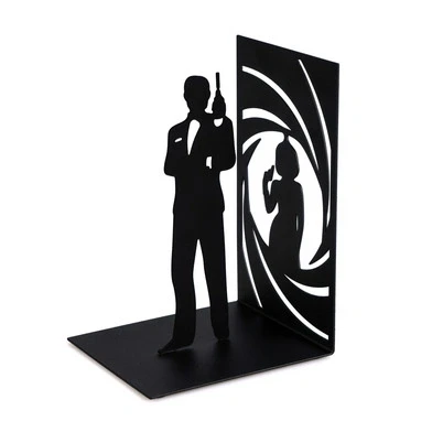 Afbeelding van Boekensteun Zwart Black Staal Balvi Shadows 17x10x12cm