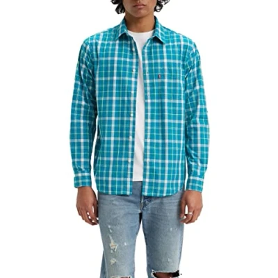 Afbeelding van Levi&#039;s Sunset Pocket Standard Bayan Overhemd, Heren, Maat: XS, Sharif tofu