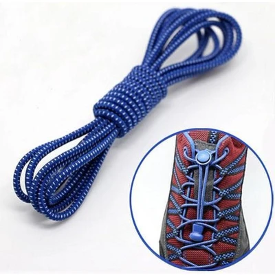 Afbeelding van Lock veters Ronde Elastische Schoenveters Hardlopen Laces Blauw