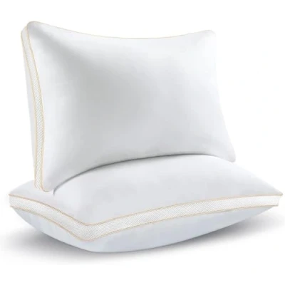 Afbeelding van Sofslee Kussens 2 stuks, hotel hypoallergene bedkussens voor nekpijn, luxe slaapkussens van zij en rugslapers, donsalternatief pluizig zacht kussen standaardformaat 42 x 70 cm