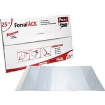 Afbeelding van Zelfklevende boekomslag Grafoplas Verstelbaar Revers 0,12 mm Transparant PVC 25 Stuks (28 x 53 cm)