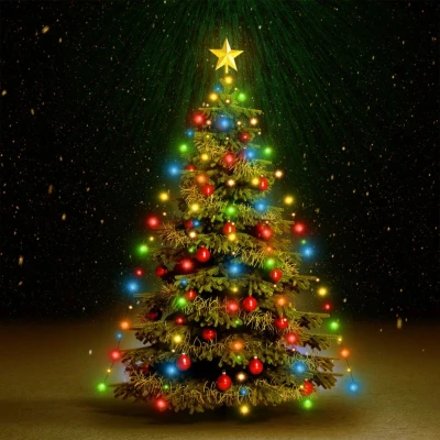 Afbeelding van Kerstboomverlichting met 150 LED&#039;s meerkleurig net cm