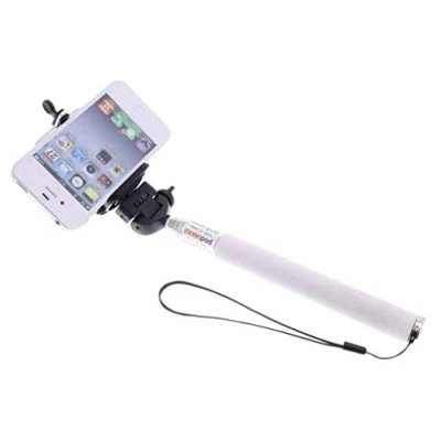 Afbeelding van Witte Bluetooth selfie stick Kunststof