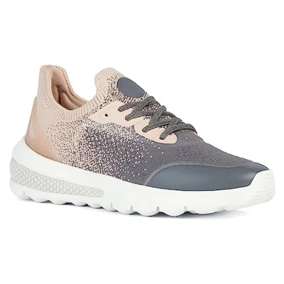 Afbeelding van Geox D Spherica Actif Sneakers laag, Dames, Maat: 38, Dark stone nude Textiel/ synthetisch