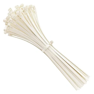 Afbeelding van intervisio Witte Hersluitbare Kabelbinders 300 mm x 7.6 Herbruikbaar Tie Wraps 300mm lang Hoge kwaliteit Premium Nylon Losneembaar Wit 100 stuks